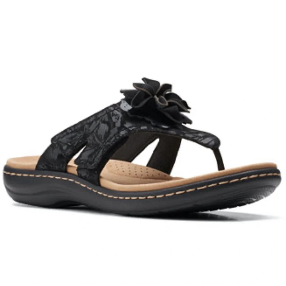 Clarks Women's Collection Laurieann Gema Sandals Black Size‎ 9N